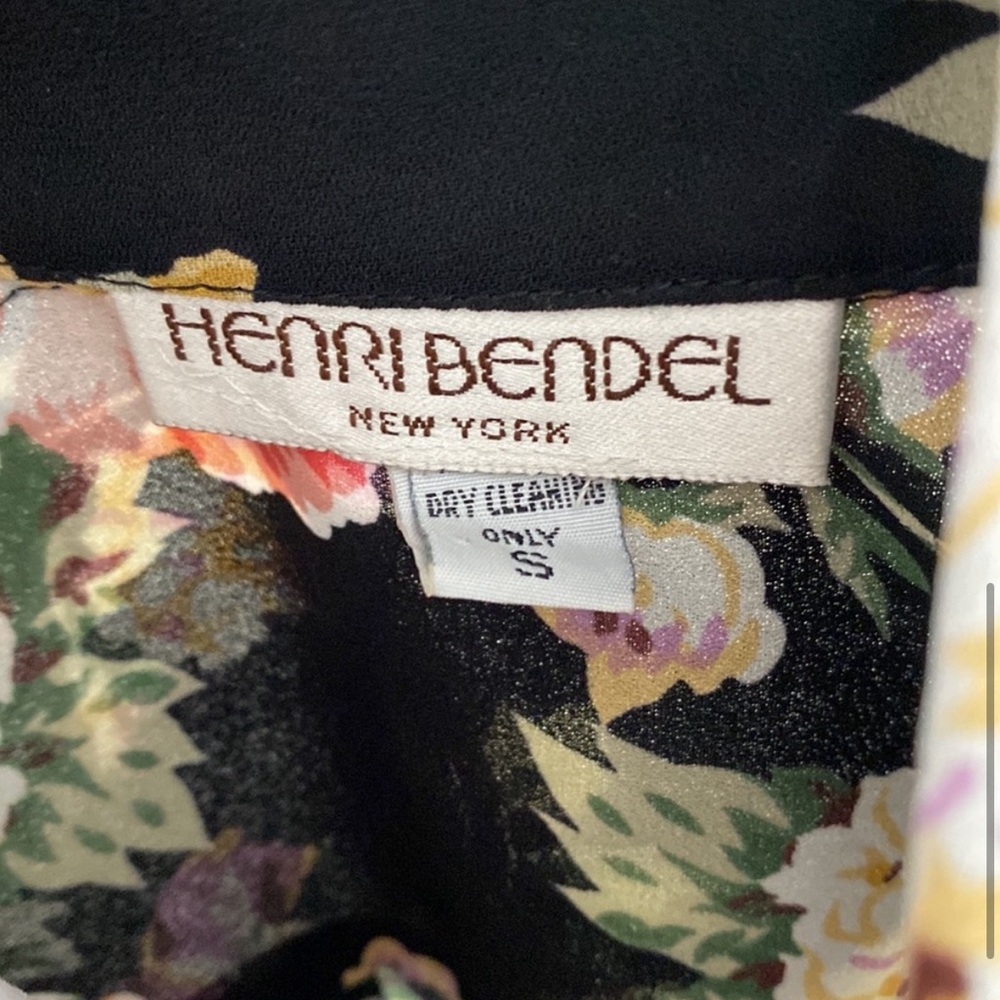 Henri Bendel Black Floral Blouse - Picture 5 of 8
